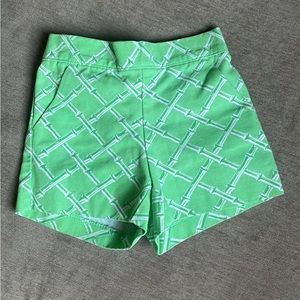 Janie and Jack Green Bamboo Canvas Short - 6-12 months